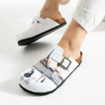 Bunte Damen-Clogs mit Fußbett
