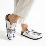 Bunte Damen-Clogs mit Fußbett