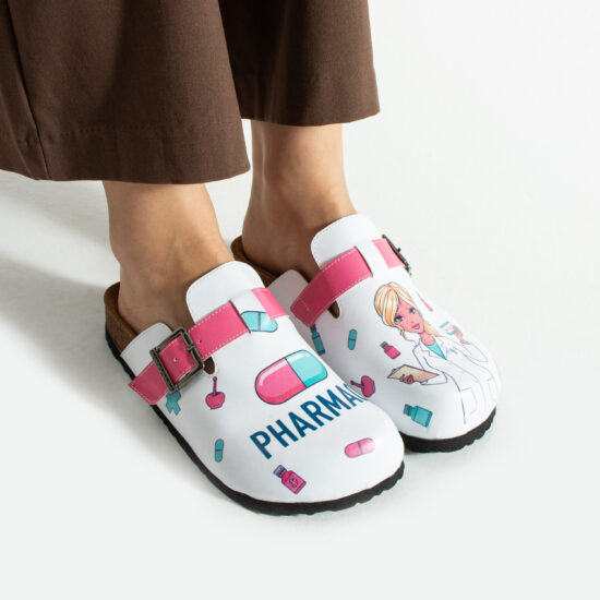Damen-Clogs mit Fußbett für Apotheke