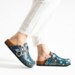 Bunte Damen-Clogs mit Fußbett