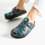 Bunte Damen-Clogs mit Fußbett