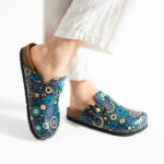 Bunte Damen-Clogs mit Fußbett