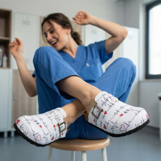 Damen-Clogs mit Fußbett für Krankenschwestern Damen-Berufsclogs mit Fußbett Krankenhaus Schuhe 2