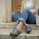 Bunte Damen-Clogs mit Fußbett