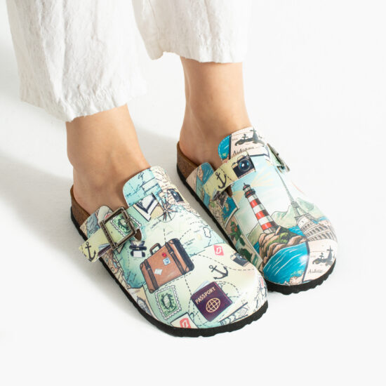 Bunte Damen-Clogs mit Fußbett Damen-Berufsclogs mit Fußbett Bunte Clogs für Damen