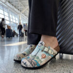 Bunte Damen-Clogs mit Fußbett