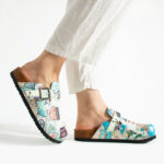 Bunte Damen-Clogs mit Fußbett