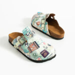 Bunte Damen-Clogs mit Fußbett