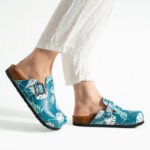 Bunte Damen-Clogs mit Fußbett