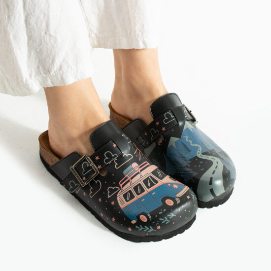 Bunte Damen-Clogs mit Fußbett Damen-Berufsclogs mit Fußbett Bunte Clogs für Damen
