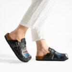 Bunte Damen-Clogs mit Fußbett