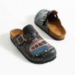 Bunte Damen-Clogs mit Fußbett