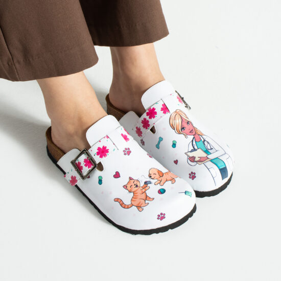 Damen-Clogs mit Fußbett für Tierarztpraxis Damen-Berufsclogs mit Fußbett Schuhe für Tierärzte