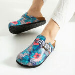 Bunte Damen-Clogs mit Fußbett