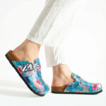 Bunte Damen-Clogs mit Fußbett
