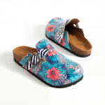 Bunte Damen-Clogs mit Fußbett