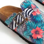 Bunte Damen-Clogs mit Fußbett