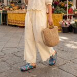 Bunte Damen-Clogs mit Fußbett