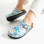 Bunte Damen-Clogs mit Fußbett