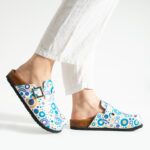 Bunte Damen-Clogs mit Fußbett