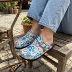 Bunte Damen-Clogs mit Fußbett