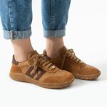 Damen-Ledersneaker in Schwarz Damen-Sneaker