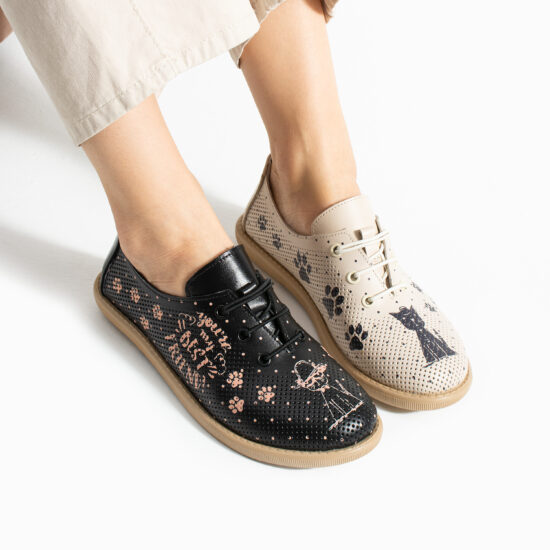 Bequeme Damenschuhe aus Leder mit Memory Foam in zwei Farben