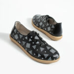 Bequeme Damenschuhe aus Leder mit Memory Foam - Seitenansicht