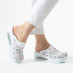 Damen Lederclogs für den Berufsalltag mit Plateausohle – Muster SkinLab — 3