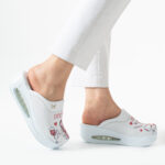Damen Lederclogs für Pflegeberufe mit Plateausohle – Muster Doctor — 2