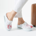 Damen Lederclogs für den Berufsalltag mit Plateausohle – Muster Chef — 3