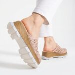 Clogs Schuhe für Damen aus rosafarbenem Leder - Естествена кожа