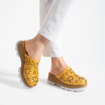 Damen Imara Flora Ochre от Естествена кожа
