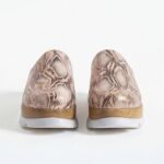 Clogs Schuhe für Damen aus roségoldenem Leder - Draufsicht