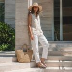 Clogs Schuhe für Damen aus roségoldenem Leder