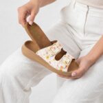 Damen-Lederpantoletten mit Wechselfußbett - Естествена кожа