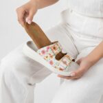 Damen-Lederpantoletten mit Wechselfußbett - Естествена кожа