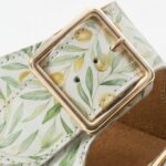 Damen-Lederpantoletten mit Wechselfußbett - Detail
