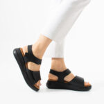 Damen Marea Croco Black от Естествена кожа