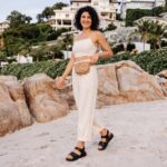 Damen-Sandalen aus Leder mit Wechselfußbett und Klettverschluss - Draufsicht