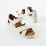 Damen-Sandalen aus Leder mit geschlossener Ferse und Wechselfußbett - Seitenansicht