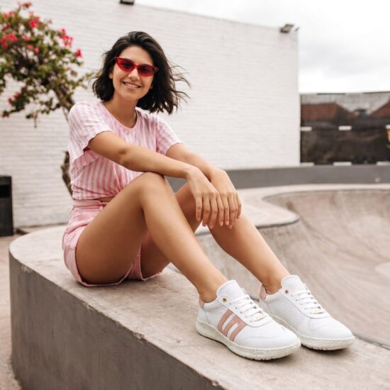 Barfußschuhe für Damen mit breiter Zehenbox - Бял Розов