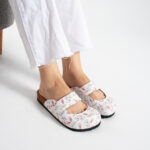 Bunte Damen-Clogs mit Fußbett