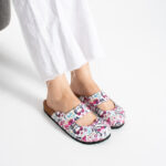 Bunte Damen-Clogs mit Fußbett