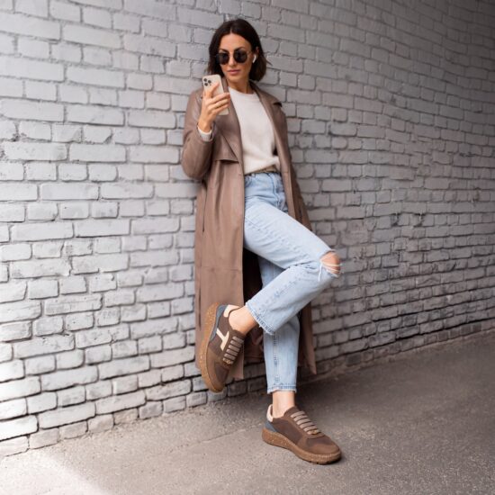 Barfußschuhe für Damen aus echtem Leder mit breiter Zehenbox — 2