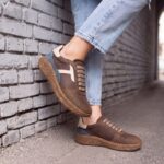 Barfußschuhe für Damen aus echtem Leder mit breiter Zehenbox — 10
