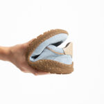 Barfußschuhe für Damen aus Veloursleder mit breiter Zehenbox - Detail