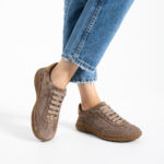 Barfußschuhe für Damen aus Veloursleder mit breiter Zehenbox - Естествен велур
