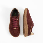 Barfußschuhe für Damen aus Veloursleder mit breiter Zehenbox - Seitenansicht