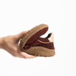 Barfußschuhe für Damen aus Veloursleder mit breiter Zehenbox - Detail